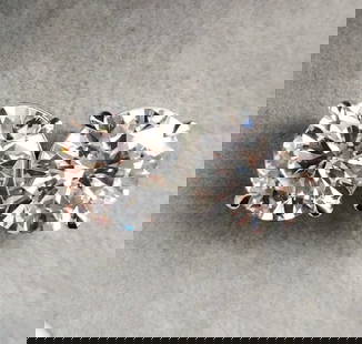 HUGE & RARE 8 Ct Treated Certified Off White Diamond Solitaire Stud, 925 Silver: HUGE & RARE 8 Ct Treated Certified Off White Diamond Solitaire Stud, 925 Silver - Off White Origin of Diamond - Brazil