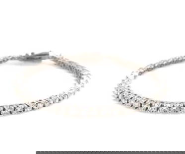 3 MM - D VVS1 Round Cut Lab Grown Diamond Tennis Bracelet 14k Solid White Gold 7.5'' Inch: 3 MM - Round Cut D VVS1 Lab Grown Diamond Tennis Bracelet 14k Solid White Gold 7.5 Inch