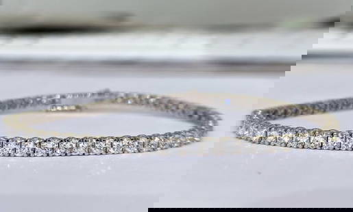 5 MM - D VVS1 Round Cut Lab Grown Diamond Tennis Bracelet 14k Solid White Gold 8'' Inch: 5 MM - Round Cut D VVS1 Lab Grown Diamond Tennis Bracelet 14k Solid White Gold 8 Inch
