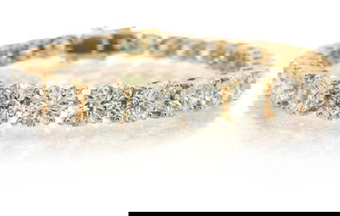 7 MM - D VVS1 Round Cut Lab Grown Diamond Tennis Bracelet 14k Solid Yellow  Gold 8 Inch: 7 MM - D VVS1 Round Cut Lab Grown Diamond Tennis Bracelet 14k Solid Yellow Gold 8 Inch