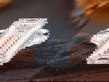 Certified 8.50 Carat Emerald Cut Lab Grown Diamond VVS1 D Color 14kt Solid White Gold Engagement (1 of 6)