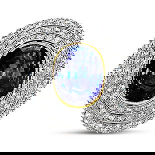 Certified 10 Carat Oval Cut Lab Grown Blue Sapphire 14kt Solid White Gold Engagement Ring: Certified 10 Carat Oval Cut Lab Grown Blue Sapphire 14kt Solid White Gold Engagement Ring- Side Stone Lab Grown Diamonds 0.70 ct Round Cut D Color VVS1 - Ring Size US 6.5 - Resize Available free of Co