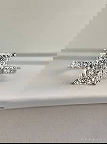 Certified 3.5 Carat Radiant Cut Lab Grown Diamond D VVS1 Color 14kt Solid White Gold Engagement Ring (1 of 2)