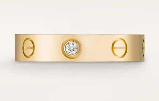 Certified Lab Grown Diamond Love Ring 14kt Solid Yellow Gold: Certified Lab Grown Diamond Love Ring 14kt Solid Yellow Gold D Color VS1 0.20 Ct ( 5 mm width Band ) - Ring Size US - 7 Ring Resize Available free of cost - Free Shipping….