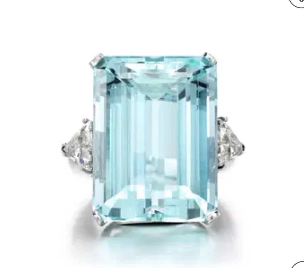 25 Ct Certified Natural Aquamarine Diamond Ring 14KT Solid Gold Ring: 25 Ct Certified Natural Aquamarine Diamond Ring 14KT Solid Gold- Ring Size US 7 - Side DiamondS Fancy Cut Vs1 - g color