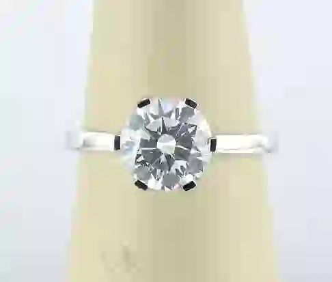 GIA CERTIFIED 2.25 CT VVS1 F COLOR NATURAL DIAMOND 18KT SOLID WHITE GOLD RING (1 of 7)