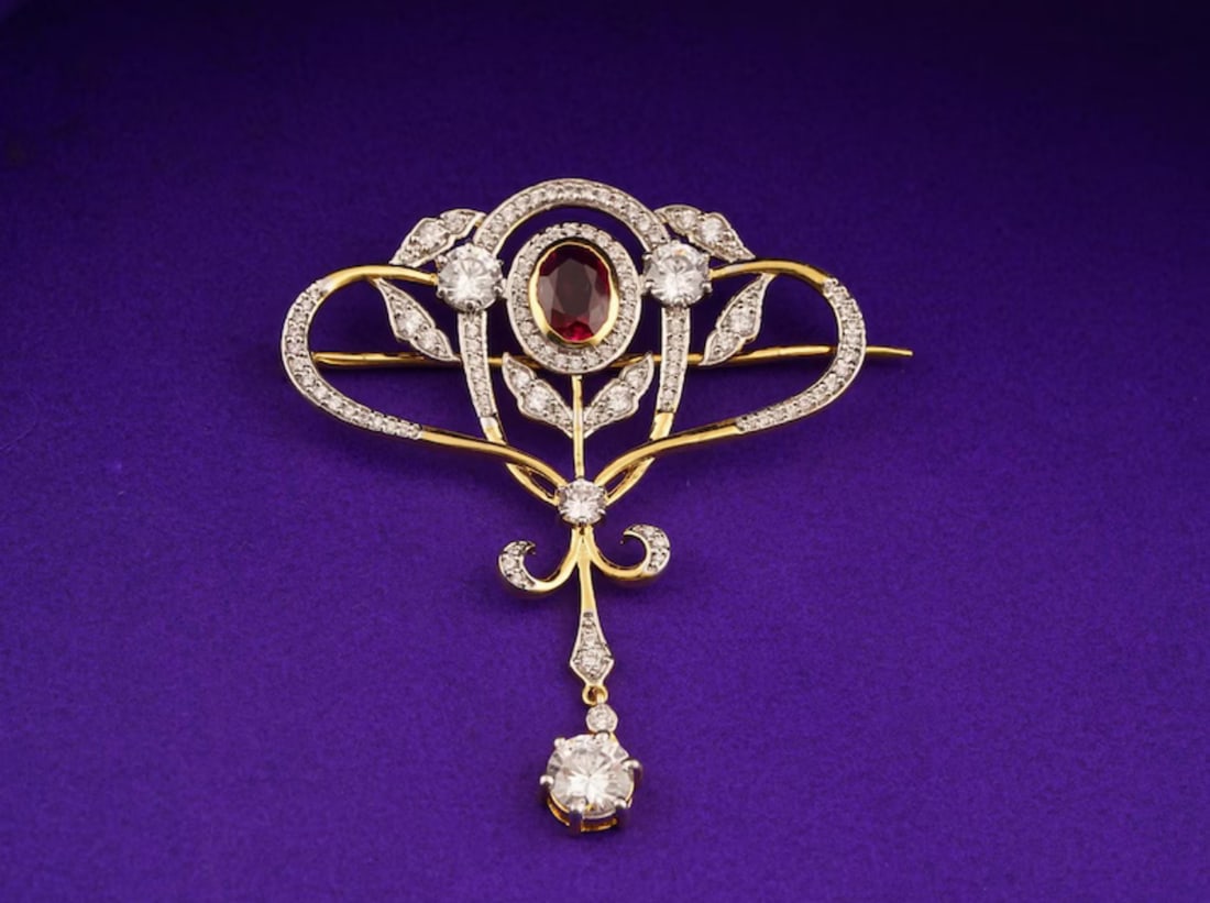 Certified 15.00 Ct Lab Grown Pink Sapphire Round Cut Lab Grown Diamond D VVS1 Color 14kt Solid: Certified 10.00 Ct Lab Grown Pink Sapphire Round Cut Lab Grown Diamond D VVS1 Color 14kt Solid Yellow Gold Brooch , 10.00 carat Lab Grown Pink Sapphire 5.00 Carat Lab Grown Diamond