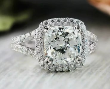 3 Carat Long Cushion Cut Certified D VVS1 Lab Grown Diamond in 14KT Solid White Gold Engagement: 3 Carat Long Cushion Cut Certified D VVS1 Lab Grown Diamond in 14KT Solid White Gold Engagement Ring Size Stone Lab Grown Diamonds vs1 f color round cut 0.65 ct - Excellent Luster -& Free Shipping Rin