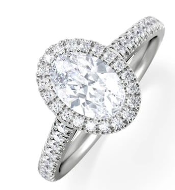 Certified 3 Carat Oval Cut Lab Grown Diamond VVS1 E Color 14kt Solid White Gold Engagement Ring: Certified 3 Carat Oval Cut Lab Grown Diamond VVS1 E Color 14kt Solid White Gold Engagement Ring - Side Stone is lab Grown Diamond -40 Ct VS1 F Color Round Cut Ring Size US 6 - Ring Resize Available fr