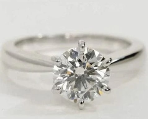 Certified 2.50 Carat Round Cut Lab Grown Diamond VVS1 E Color 14kt Solid White Gold Engagement Ring: Certified 2.50 Carat Round Cut Lab Grown Diamond VVS1 E Color 14kt Solid White Gold Engagement Ring US 6 - Ring Resize Available free of cost - Free Shipping….