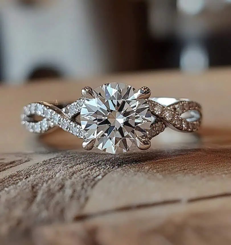 Certified 3.5 Carat Lab Grown Diamond 14kt Solid White Gold Engagement Ring: Certified 3.50 Carat Lab Grown Diamond 14kt Solid White Gold Engagement Ring - VVS1 E Color Round Cut - Side Stones Lab Grwon Diamonds - vs1 e color round cut - 0.40 ct - Ring Size US 6.5 - Resize Ava