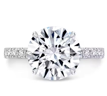 Certified 7.5 Carat Round Cut Lab Grown Diamond 14kt Solid White Gold Engagement Ring: Certified 7.5 Carat Round Cut Lab Grown Diamond 14kt Solid White Gold Engagement Ring D Color VVS1 - Side Diamonds vs1 e color round cut 0.60 ct - Ring Size US 7.5