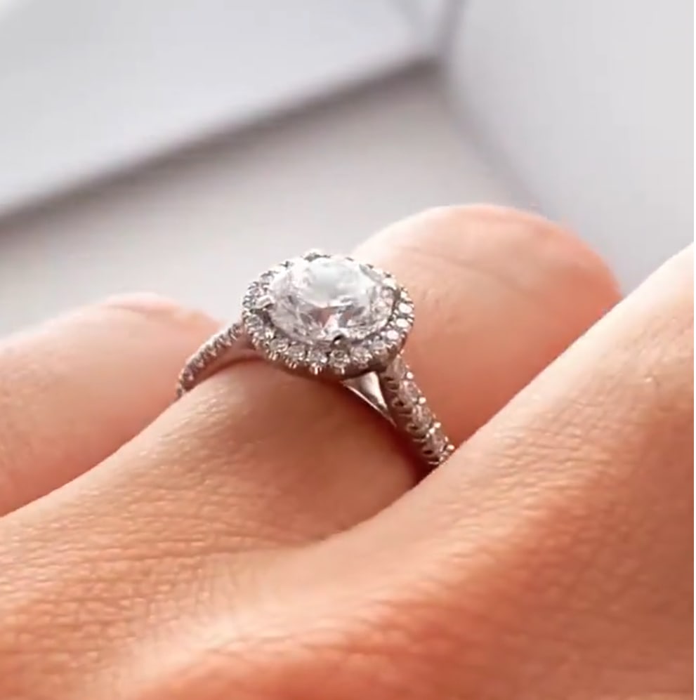 Certified 2.5 Ct. Lab Grown Diamond Engagement Ring in 14K Solid White Gold - 5