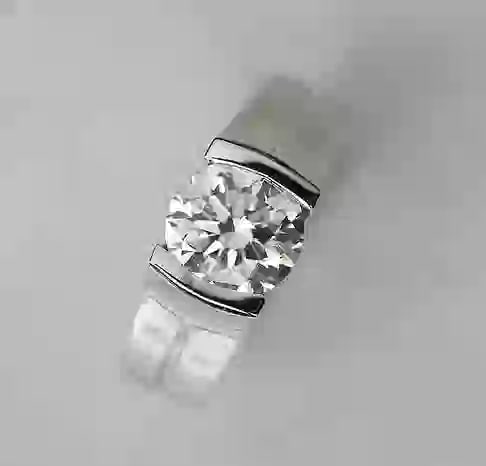 Certified Men's Ring - 3 Carat Round Cut 14kt Solid White Gold Lab Grown Diamond Ring: Certified Men's Ring - 3 Carat Round Cut 14kt Solid White Gold Lab Grown Diamond Ring - Ring Size US 8 - Round Cut D Cololr VVS1