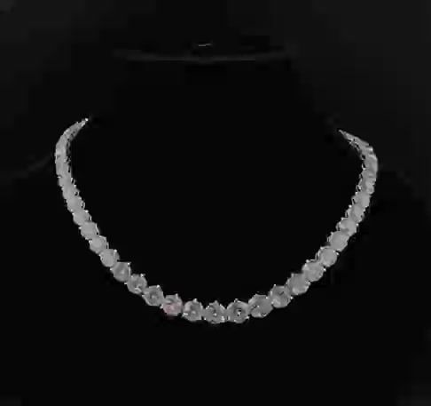 18Kt Solid White Gold - Lab grown diamond Necklace D Color VVS1 Round 25 Carat: 18Kt Solid White Gold - Lab grown diamond Necklace D Color VVS1 Round - 25 Carat 18 inch