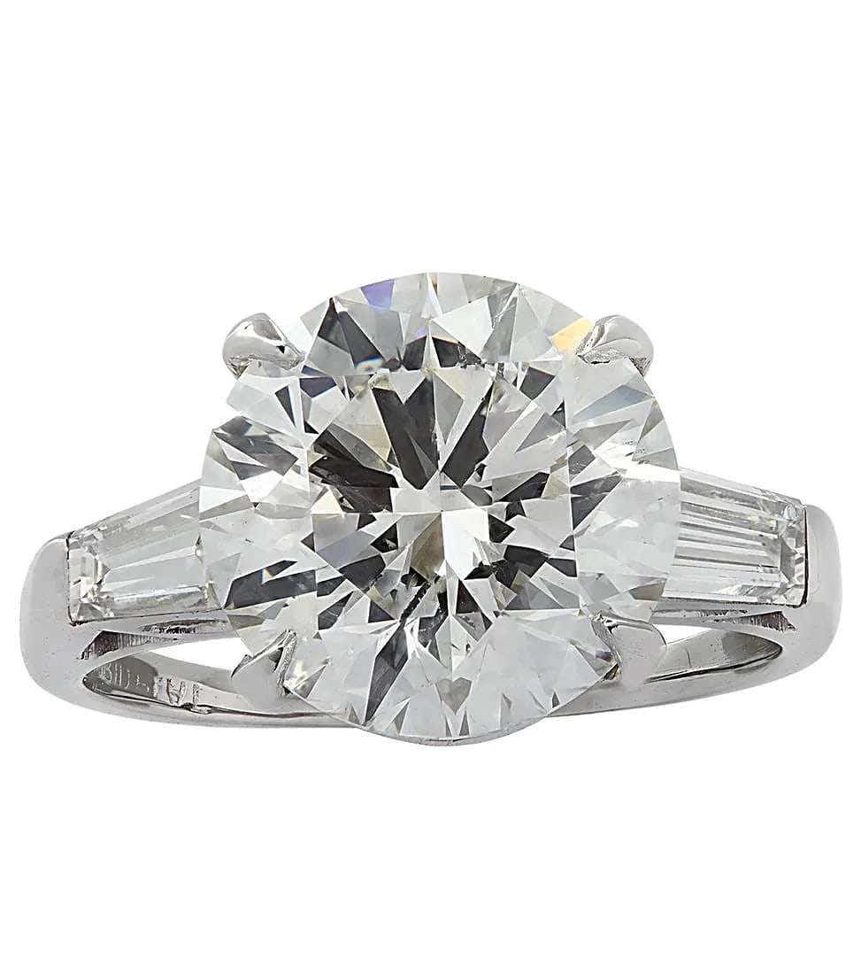 Certified 5 Ct. Lab Grown Diamond Engagement Ring in 14K Solid White Gold - Round Cut (1 of 4)