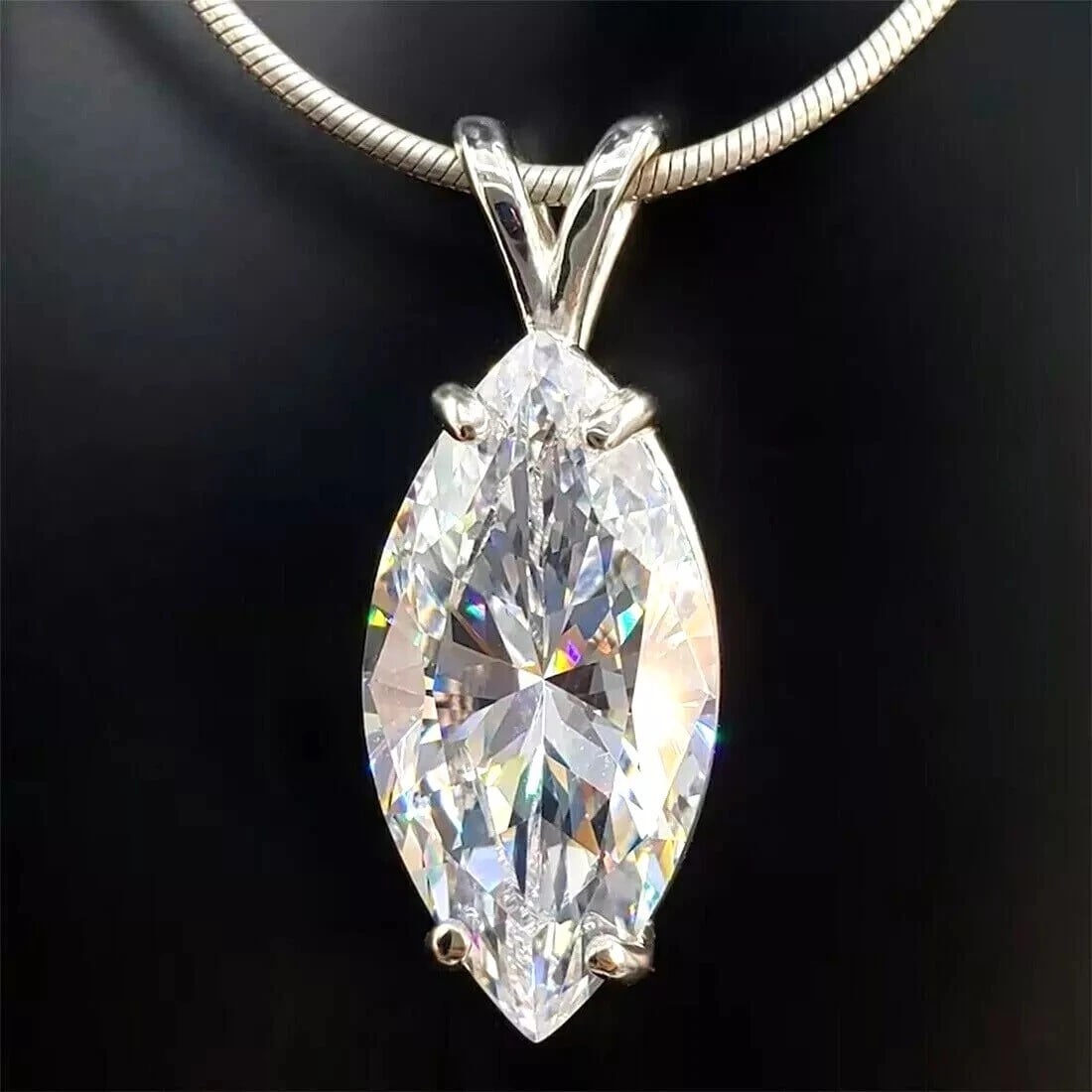12 Ct Certified Treated Lovely Off White Diamond Solitaire Pendant, 925 Silver: 12 Ct Certified Treated Lovely Off White Diamond Solitaire Pendant, 925 Silver - Diamond Color - Off White Origin of Diamond - Brazil Species - Earth Mined Treated - HPHT Clarity - VVS1 Cut - Excellen