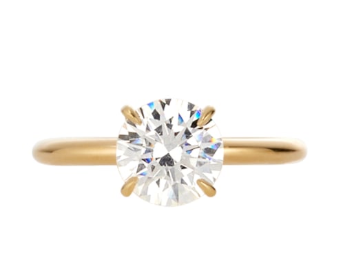 Certified 1.50 Carat Natural Diamond E Color 14kt Solid Rose Gold Engagement Ring: Certified 1.50 Carat Natural Diamond VS1 E Color 14kt Solid Rose Gold Engagement Ring - Ring Size US 6