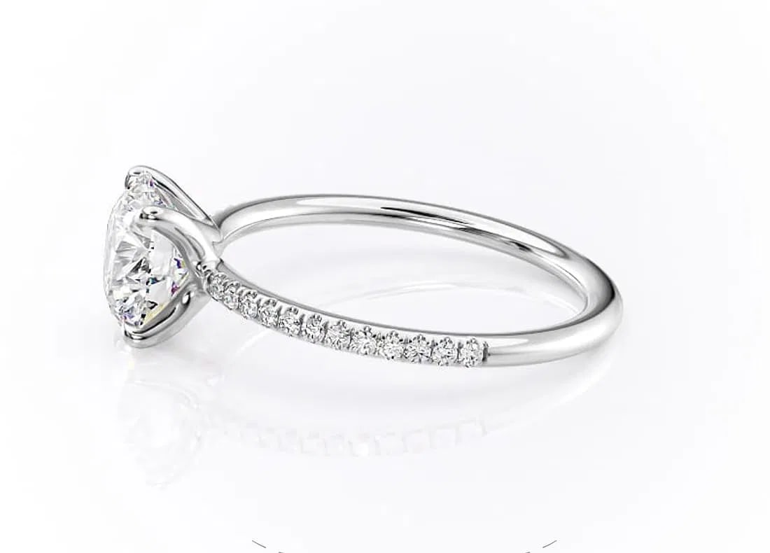 Certified 2.00 Carat Lab Grown Diamond E VVS1 Color 14kt Solid White Gold Engagement Ring - 2