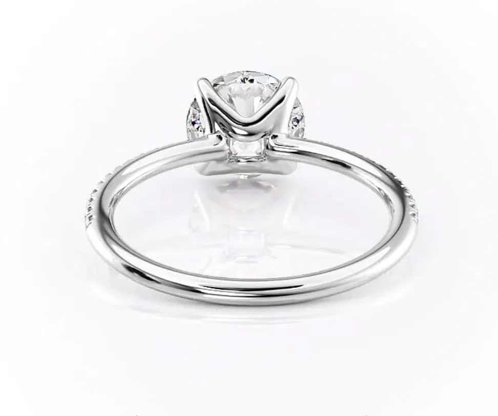 Certified 2.00 Carat Lab Grown Diamond E VVS1 Color 14kt Solid White Gold Engagement Ring - 3