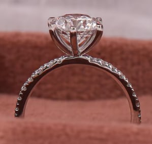 Certified 3.00 Carat Round Cut Lab Grown Diamond D VVS1 Color 14kt Solid White Gold Engagement - 3