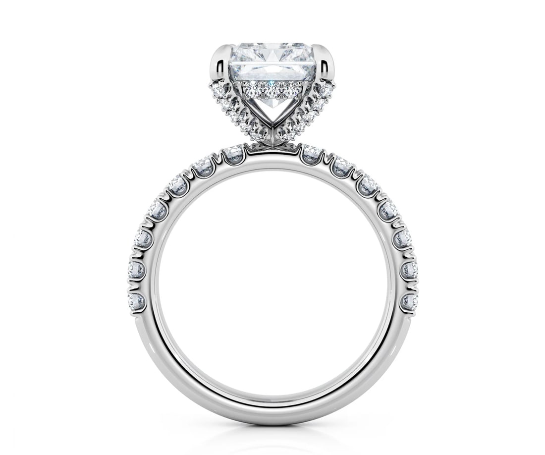 Certified 8.00 Carat Radiant Cut Lab Grown Diamond D VVS1 Color 14kt Solid White Gold Engagement - 2