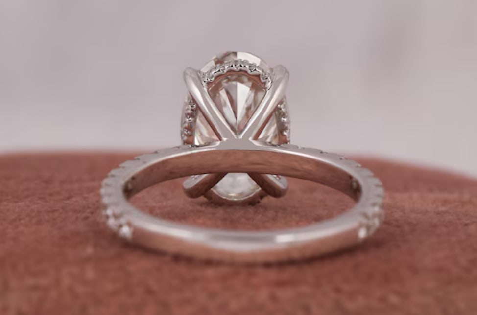 Certified 4.5 Carat Radiant Cut Lab Grown Diamond D VVS1 Color 14kt Solid White Gold Engagement - 5