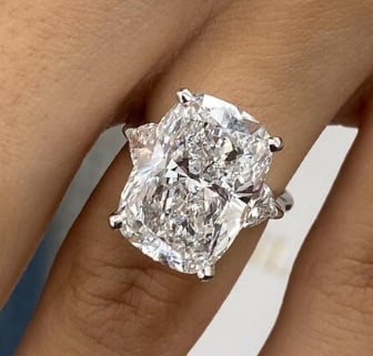 10.50 Ct Certified Cushion Cut Sparkling Lab Grown Diamond Promise Ring (1 of 3)