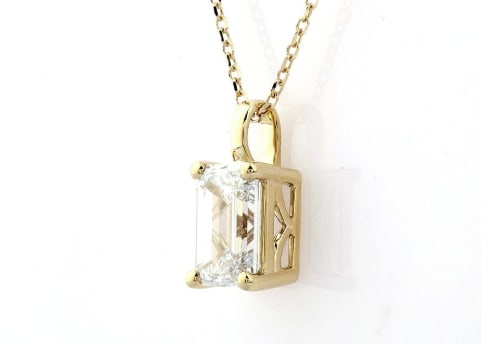 2.50 Carat Round Cut Lab Grown Diamond VVS1 D Color Pendant - 3