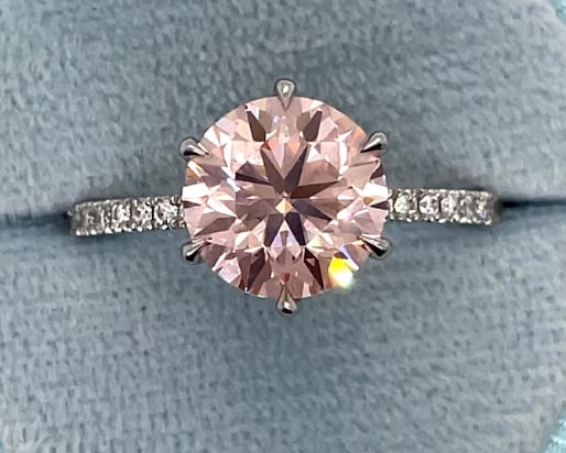 3.5 Carat Round Cut Certified VVS1 Lab Grown Diamond in 14KT Solid White Gold Engagement Ring: 3.5 Carat Round Cut Certified VVS1 Lab Grown Diamond in 14KT Solid White Gold Engagement Ring - Side Stone Lab Grown Diamonds VVS1 D Round Cut 0.40 Ct - Excellent Luster -& Free Shipping - Ring Size U