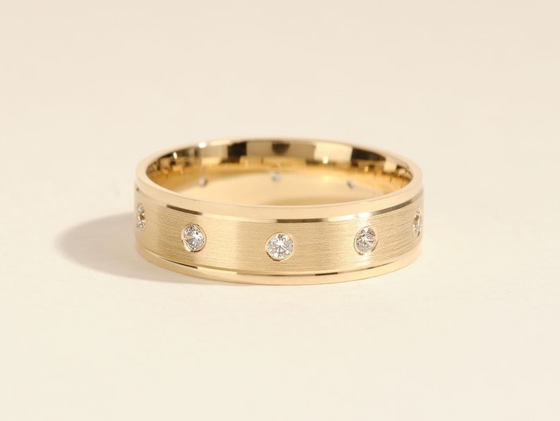 Men's Ring - Certified 0.35 Carat 14KT Solid Yellow Gold Lab Grown Diamond Round Cut Engagement: Men's Ring - Certified 0.35 Carat 14KT Solid Yellow Gold D VVS1 Lab Grown Diamond Round Cut Engagement Ring - Ring Size US 7.5