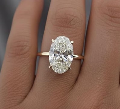 Certificted 7.5 Carat D VVS1 Oval Cut Lab Grown Diamond 14k Yellow Gold Solitaire Engagment Ring: Certificted 7.5 Carat D VVS1 Oval Cut Lab Grown Diamond 14k Yellow Gold Solitaire Engagment Ring | Ring Size 7