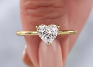 Certificted 2.00 Carat D VVS1 Heart Shape Lab Grown Diamond 14k Yellow Gold Engagment Ring: Certificted 2.00 Carat D VVS1 Heart Shape Lab Grown Diamond 14k Yellow Gold Engagment Ring | Ring Size US 6.5