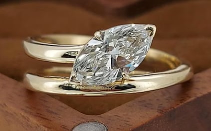 Certificted 3.00 Carat D VVS1 Marquise Cut Lab Grown Diamond 14k Yellow Gold Solitaire Engagment: Certificted 3.00 Carat D VVS1 Marquise Cut Lab Grown Diamond 14k Yellow Gold Solitaire Engagment Ring | Ring Size US 6.5