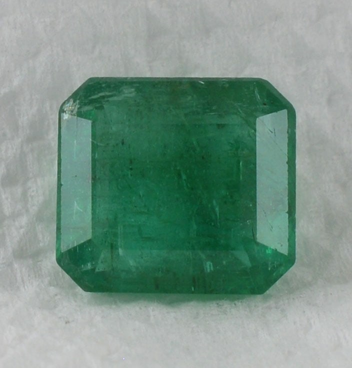 Certified 5.40 Carat Natural Zambian Green Emerald Loose Stone (1 of 6)