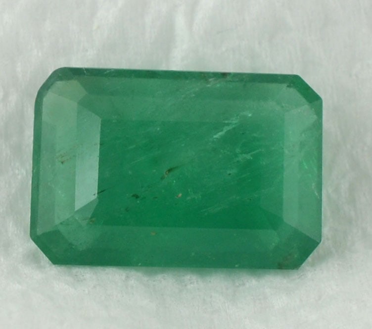 Certified 6.00 Carat Natural Zambian Green Emerald Loose Stone: Certified 6.00 Carat Natural Zambian Green Emerald Loose Stone - Emerald Cut - 14.45x9.90x4.80 MM