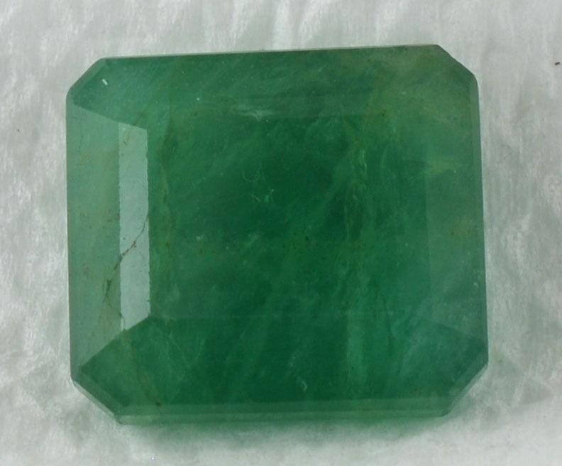 Certified 12.72 Carat Natural Zambian Green Emerald Loose Stone: Certified 12.72 Carat Natural Zambian Green Emerald Loose Stone - Emerald Cut -14.35x13x7.50 MM
