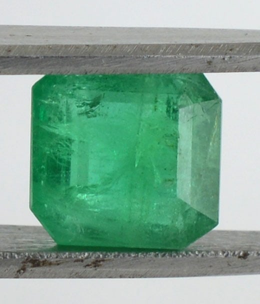 Certified 3.80 Carat Natural Zambian Green Emerald Loose Stone: Certified 3.80 Carat Natural Zambian Green Emerald Loose Stone - Square Cut - 8.96X9.25X5.85 MM