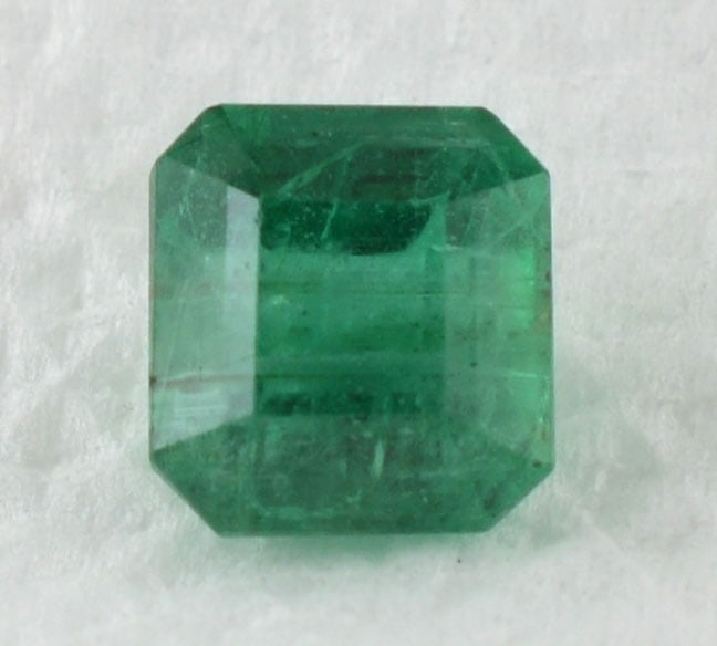 Certified 3.08 Carat Natural Zambian Green Emerald Loose Stone: Certified 3.08 Carat Natural Zambian Green Emerald Loose Stone - Square Cut - 8.45X7.88X6.29 MM