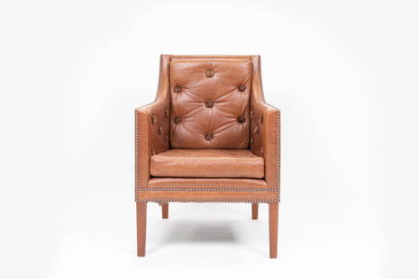 David Linley Lord Nelson Armchair: David Linley Lord Nelson Armchair A leather chair based upon Vice Admiral Lord Nelson and his favourite chair. The dimensions and design remain true to Vice Admiral Lord Nelson and his favourite