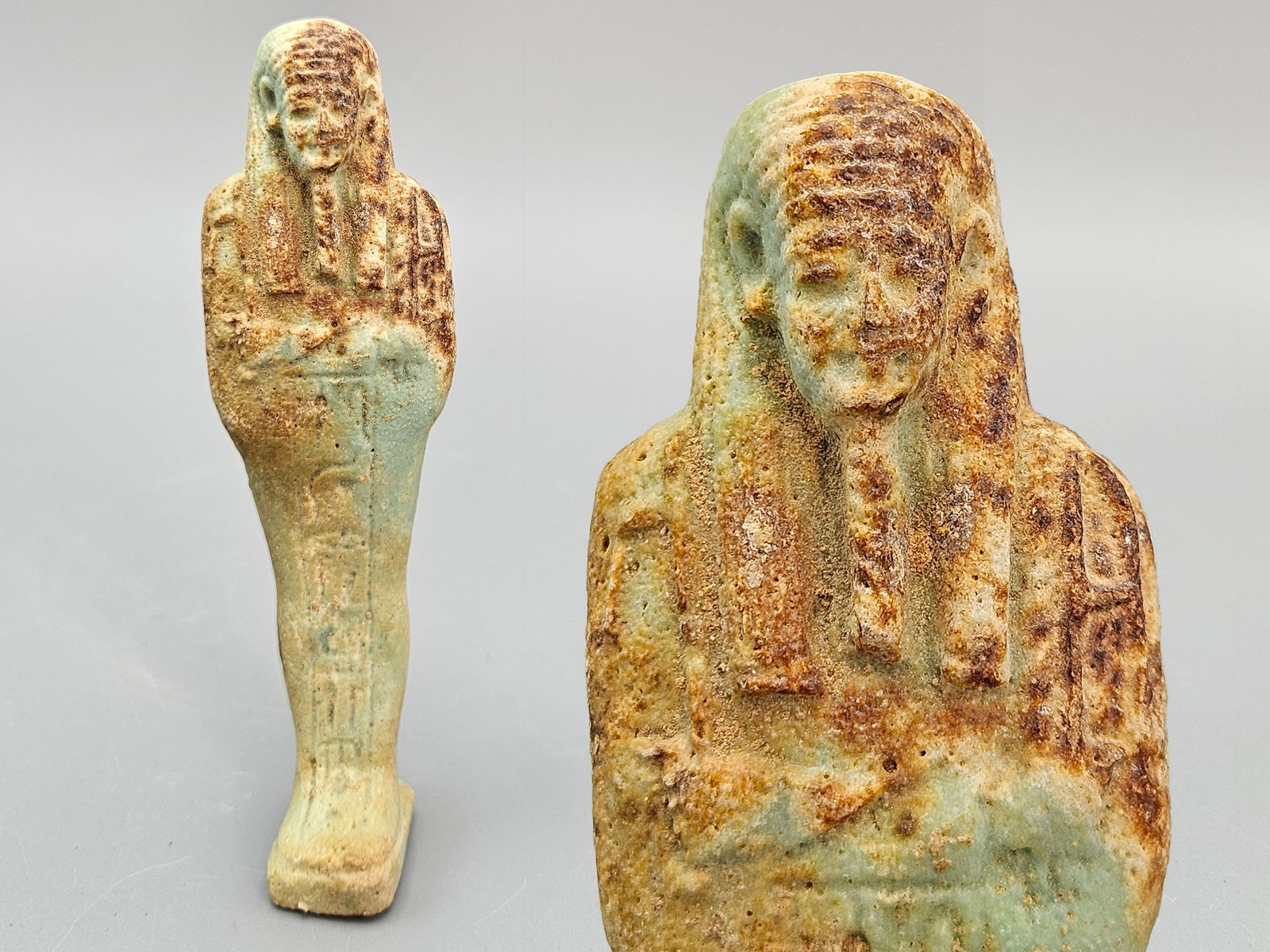 Ancient Egypt Ushabti With Hieroglyph Inscriptions, Circa 300 BC (1 of 8)