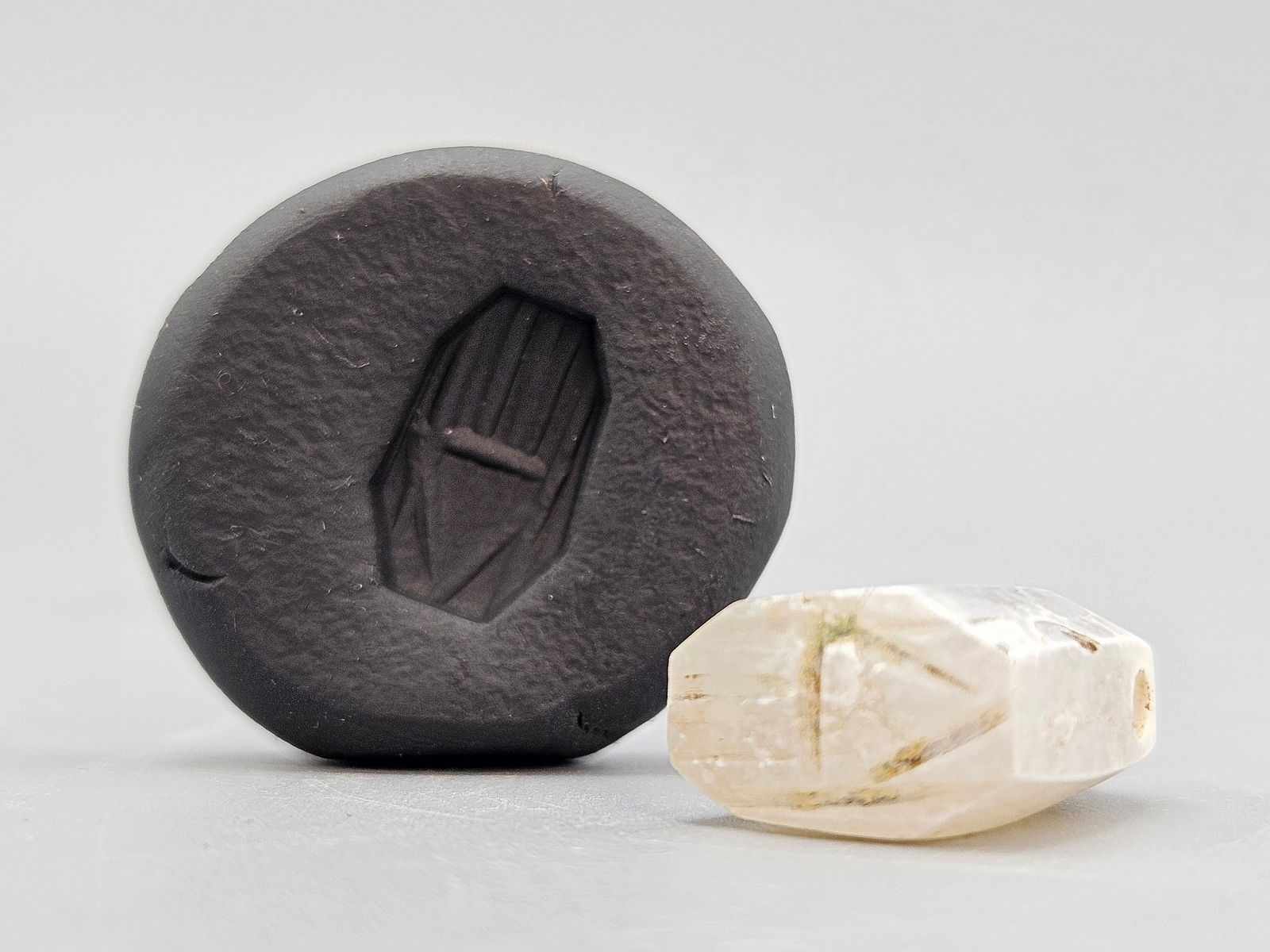 Ancient 6th C AD Parthian Or Early Sasanian Seal, Carved Crystal Rock (1 of 6)