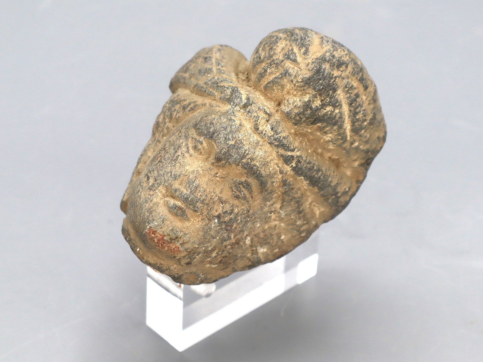 Ancient Hellenistic Gandhara Buddha Head 4th C BC (1 of 9)