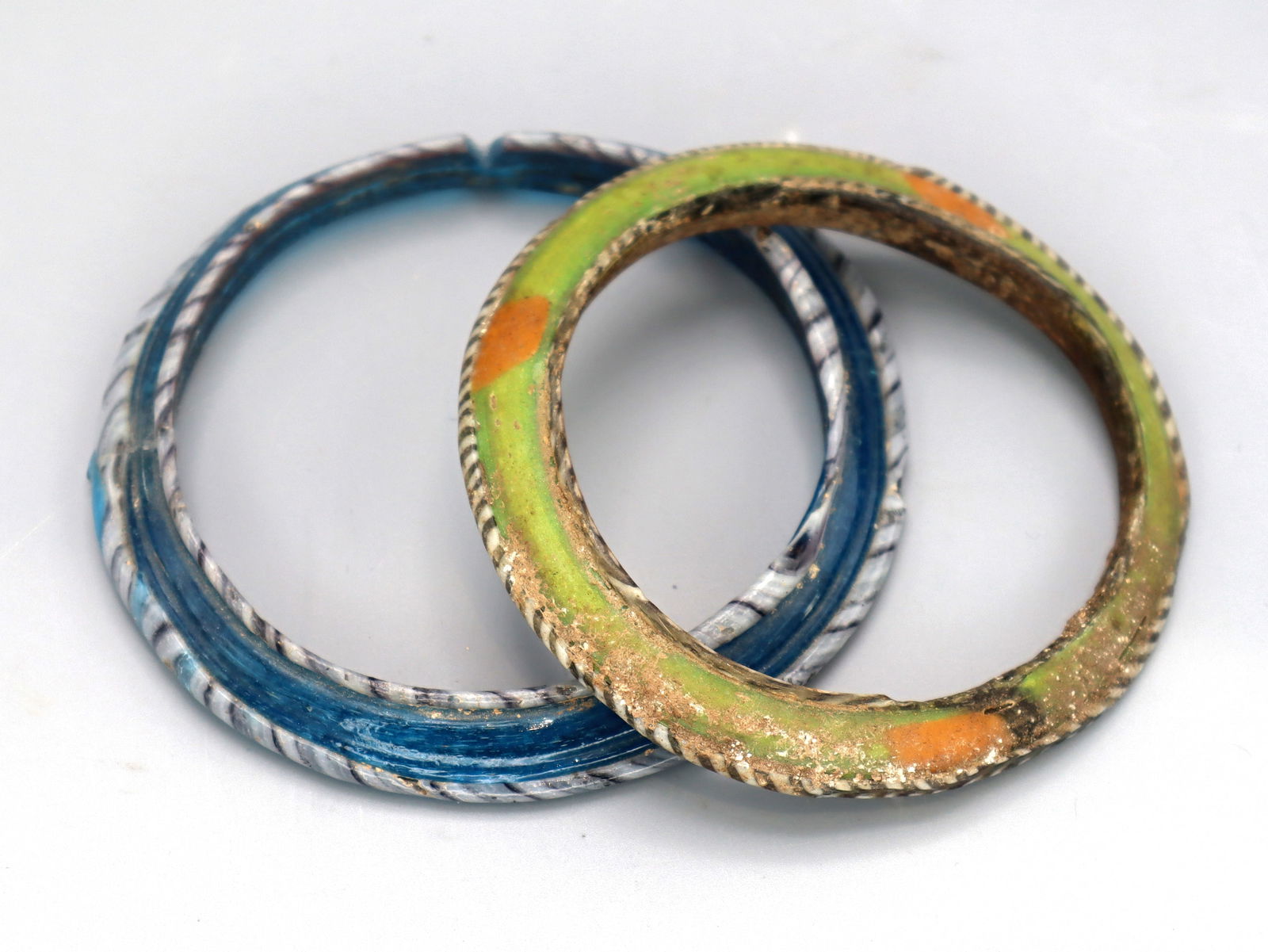 A Pair Of Ancient Roman Glass Bangle Bracelets (1 of 7)