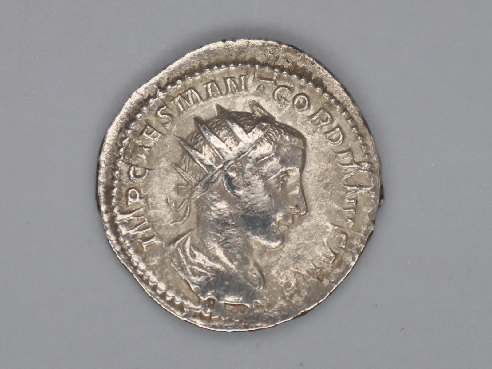 Silver Coin Antoninianus, Emperor Gordian III, The Golden Virtue (1 of 3)