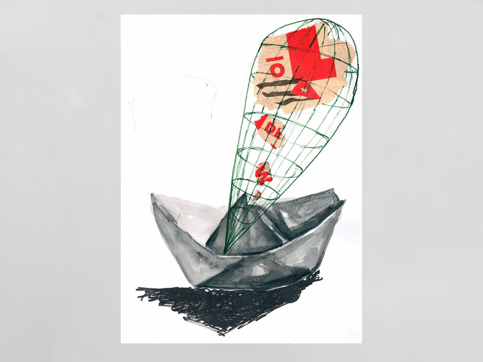 Lullaby For A Cuban Boy, Contemporary Art Painting By Duniesky Lora, Signed Mixed Media (1 of 2)