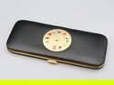 RARE Vintage 1950s Israel Rosenfeld Black Gold Manicure Kit, 12 Tribes and Menorah