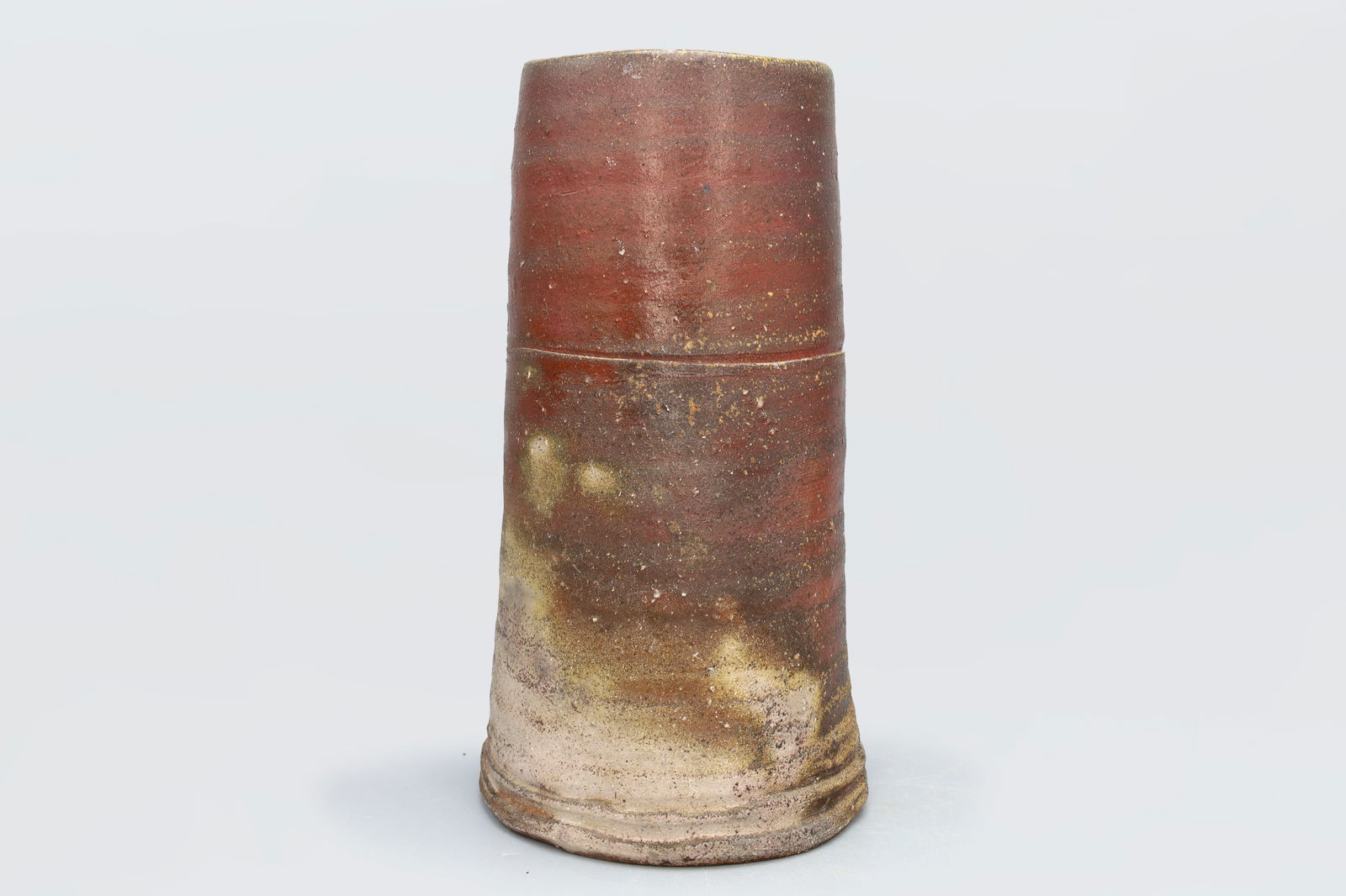 Shinichi Yokoyama, Contemporary Japanese Pottery Art, Floral Vase, Vintage 1990s Bizen Ware (1 of 10)