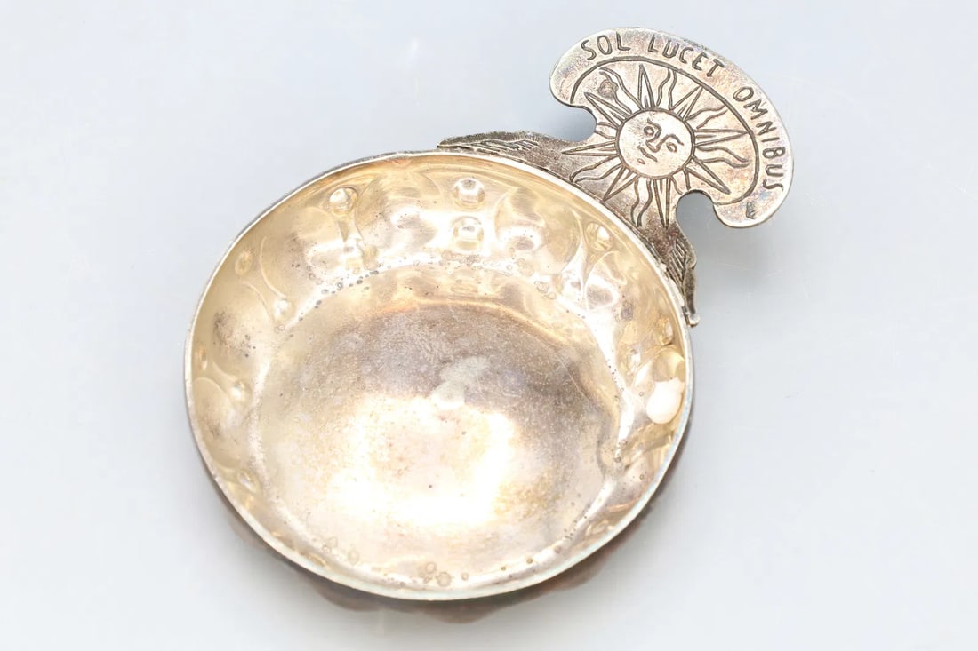 Sommelier Tastevin, Wine Tester, Antique French Sterling Silver Minerve Casquee Hallamark: French Silver Wine Tester Sol Lucet Omnibus Sommelier Tastevin With A Minerva Casquee Hallmark, Number 1 And Letter. A 19th Century Piece. Dimensions 3.55 x 2.5 inches. Weight 56.75 grams. Sold As Is.