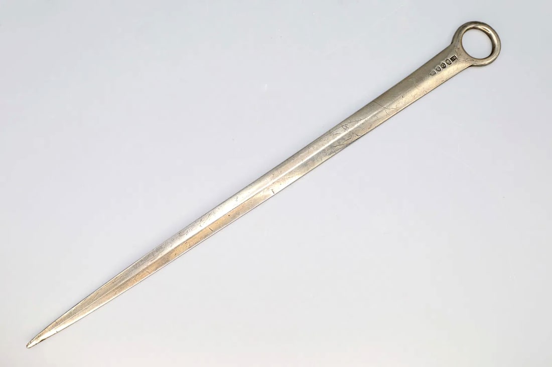 Antique George III, 1802 Sterling Silver Meat Skewer, London Hallmark, Richard Crossley (1 of 5)